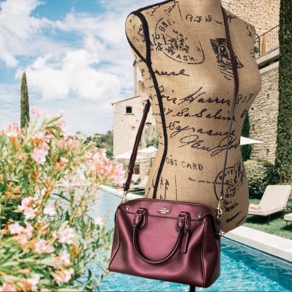 SOLD Coach metallic red crossbody dual purse - Picture 2 of 9